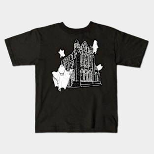 Tourist Ghosts At Whitby Abbey Kids T-Shirt